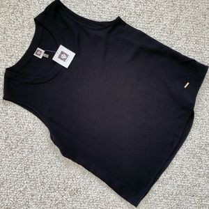 NWT Anne Klein Black Scoop-Neck Sleeveless Top, L